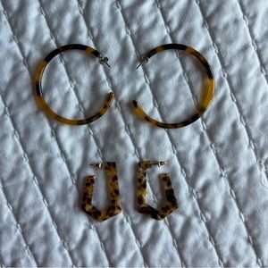 Tortoise shell Plastic Earrings from J. Crew